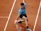 Dominic Thiem, en la semifinal de Roland Garros ante Novak Djokovic.