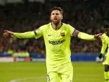 Lionel Messi celebra un gol