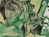 El lienzo 'Hombre y Mujer', de Pablo Picasso (detalle).