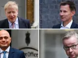 Boris Johnson, Jeremy Hunt, Sajid Javid y Michael Gove, candidatos a suceder a Theresa May.