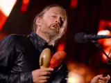 El íder de Radiohead y de Atoms for Peace, Thom Yorke, durante un concierto en Berlín.
