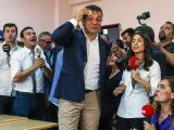 El candidato opositor Ekrem Imamoglu, del partido socialdemócrata CHP, tras votar en las elecciones de Estambul