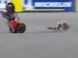 Accidente de Jorge Lorenzo durante los entrenamientos libres del GP de los Países Bajos.
