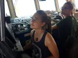 Carola Rackete, en el barco de la ONG 'Sea Watch'.