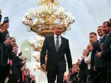 Vladimir Putin en su toma de posesión para el actual mandato, en mayo de 2018. /EFE/ALEXANDER ZEMLIANICHENKO