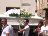 Funeral en Partinico (Sicilia, Italia) del niño de 13 años muerto en un accidente de tráfico cuando su padre conducía mientras hacía un directo en Facebook.