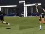 Higuaín y Cristiano ponen a prueba su velocidad