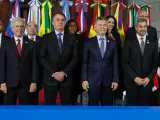 Los presidentes de los países asistentes a la Cumbre de Mercosur en Argentina.