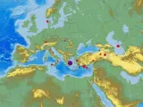Localización del epicentro del terremoto, en Magula, Grecia.