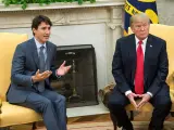 Trump y Trudeau reunidos en la Casa Blanca