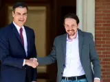 Primera reunión entre Sánchez e Iglesias una semana después de las elecciones.