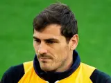 Iker Casillas, en un entrenamiento con el Oporto.