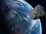 Imagen recreada de un asteroide.