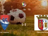 El Gil Vicente FC y el Sporting Braga solo suman un punto (1-1)