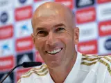 Zinedine Zidane durante la rueda de prensa previa al encuentro frente al Valladolid.cc