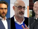 Màxim Huerta, Félix Álvarez y Pedro García Aguado.