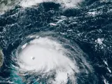 El huracán Dorian, de categoría 5, fotografiado desde el espacio en dirección a Bahamas.