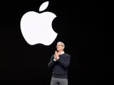 El CEO de Apple, Tim Cook, durante la presentación de Apple TV+. / Apple