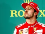 Fernando Alonso, con el equipo Ferrari.