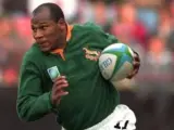 Chester Williams, durante un partido con la selección de Sudáfrica de rugby, los 'Springboks'.