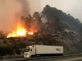 Incendio en la parroquia ourensana de Barca.