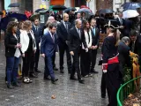 El Presidente de la Generaliat, Quim Torra(c), encabeza la ofrenda floral del Govern al monumento a Rafael de Casanova.