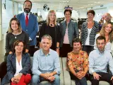 Los miembros del jurado de los premios, de arriba a abajo y de izda. a dcha.: Juan Antonio García, Encarna Samitier, Marta Benedicto, Rosalía Lloret, Daniel González, Sandra Barneda, Natalia Dañobeitia, Marisa Navas, Álvaro Varona, Melisa Tuya y Jesús Morales. También participó Irene Gómez.