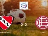 El Independiente y el Lanús empatan y se llevan un punto 2-2