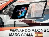 Fernando Alonso, al volante del Toyota Hilux durante la Lichtenburg 400.