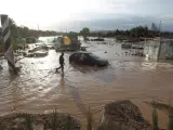 Imagen de las inundaciones provocadas por la gota fría en Arganda del Rey.