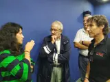 Pablo Ruiz Palacios (d) conversa con la consejera Beatriz Ballesteros en plena crisis por la gota fría de septiembre de 2019.