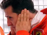 Michael Schumacher, en el box de Ferrari en una imagen de archivo.