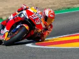 Marc Márquez, durante la clasificación del GP de Aragón.