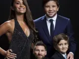 Montaje sobre la familia de Leo Messi.