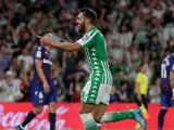 Borja Iglesias celebra su estreno goleador con el Betis en LaLiga.