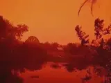 Los habitantes de la región de Jambi, en Indonesia, entraron en pánico al encontrarse un cielo teñido completamente de color rojo que cernía a la zona en una penumbra casi total.