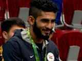 Helal Ali Mohammed Al-Hajj, deportista yemení, recibe el bronce en los Juegos de la Solidaridad Islámicos de 2017.