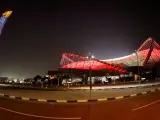 Visión exterior del Estadio Jalifa que acoge el Mundial de atletismo.