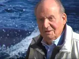 El rey Juan Carlos, durante la regata que lleva su nombre en Sanxenxo (Pontevedra).