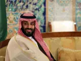 El príncipe heredero saudí, Mohamed bin Salmán, durante una visita oficial a Argelia.