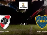 Victoria del River Plate frente al Boca Juniors en su primer duelo de semifinales (2-0)