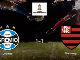 El Grêmio y el Flamengo empatan en la primera eliminatoria de semifinales (1-1)