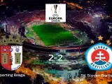 El Slovan Bratislava logra un empate a dos ante el Sporting de Braga