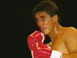Poli Díaz, durante un combate.