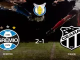 El Grêmio gana 2-1 al Ceará y se lleva los tres puntos
