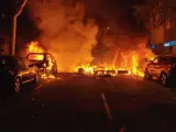 Los CDR incendian coches en Barcelona en protesta por la sentencia del 1-O