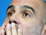 Pep Guardiola, durante una rueda de prensa