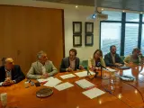 El conseller de Movilidad, Marc Pons, durante una reunión del comité de rutas de Menorca