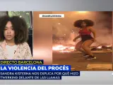 'Espejo Público' charla con la 'influencer que hizo 'twerking' frente a una barricada.