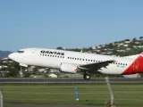 Un avión Boeing 737 de Qantas, en el aeropuerto de Wellington (Nueva Zelanda), en una imagen de archivo.